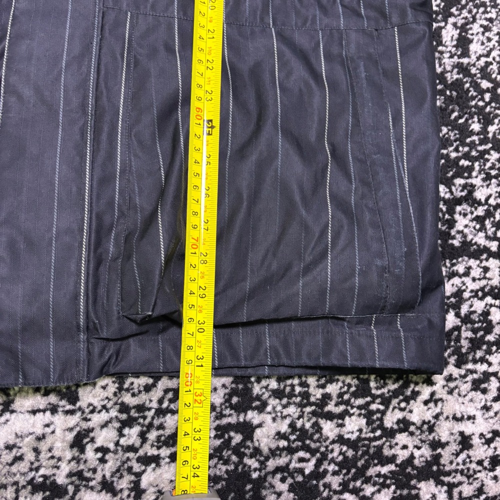 Burton Dryride Snowboard Jacket Mens Large Black Pinstripe Hooded Shell Vented - Picture 9 of 9